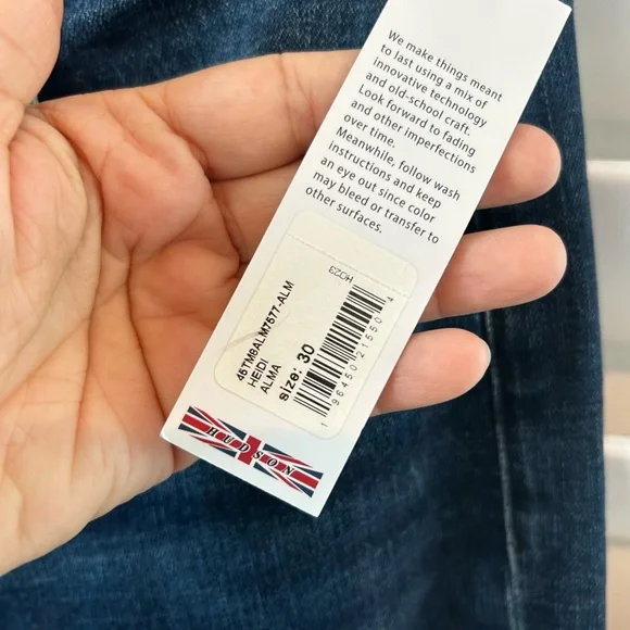 Hudson Heidi High Rise Flare Alma Dark Wash Jeans Women’s 30 Stretch NEW - Picture 3 of 7